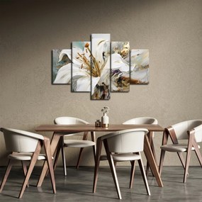 Obraz - Abstrakcia s ľaliou (150x105 cm)