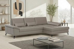 XXXLutz ROHOVÁ SEDAČKA, koža, textil, sivá Sit & More - Sedačky - 000144039752