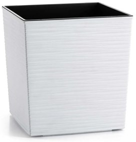 PLASTOVÝ KVETINÁČ FLORE RIFLO 25X25 CM BIELA