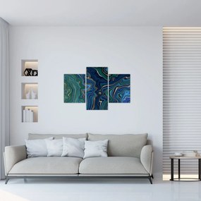 Obraz - Zeleno-modrý mramor (90x60 cm)