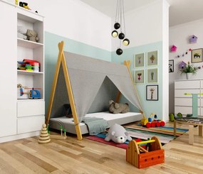 Detská posteľ GEM 80x180 cm, sivá