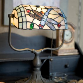 Stolná lampa Tiffany - 27 * 20 * 36 cm 1x E27