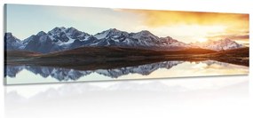 Obraz skvostný západ slnka v horách Varianta: 150x50