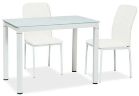 Jedálenský stôl GALANT 110x70, 110x75x70, biela