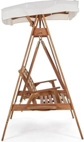 Drevená záhradná hojdačka v prírodnej farbe Noemi – Bizzotto