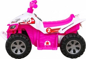Ramiz Detská elektrická štvorkolka na batérie ružová + motor 25W