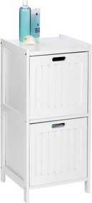 Biela drevená skrinka do kúpeľne s 2 zásuvkami Wenko Oslo