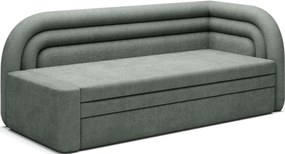 Zelená ženilková rozkladacia/s úložným priestorom pohovka pravý roh 223 cm Fabillo – ELTAP