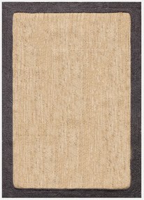 Diamond Carpets India, Ručne viazaný kusový koberec Brisa SM 08 Natural Black, 300x400, béžová, chodba / predsieň