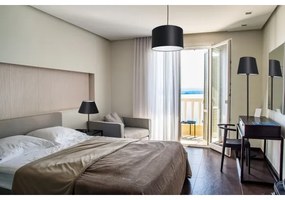 Luster na lanku ARDEN 1xE27/60W/230V pr. 25 cm čierna/biela