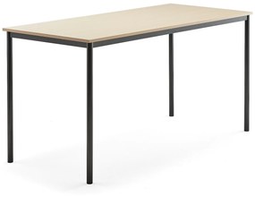 Stôl SONITUS, 1800x800x900 mm, HPL - breza, antracit