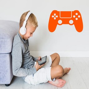 Veselá Stena Samolepka Ovládač na playstation Farba: oranžová, Veľkosť: 80 x 52 cm