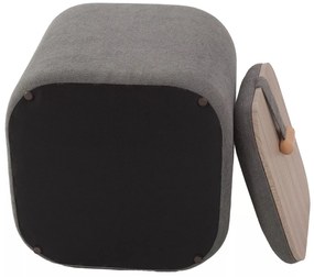 Taburet Nap s úložným prostorem šedý