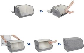 Set stohovateľných boxov RLB12GY (3 ks)