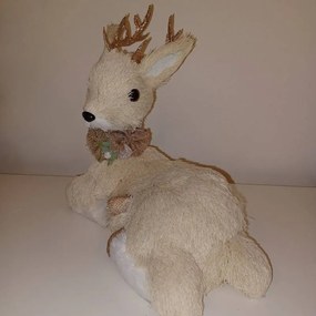 DECOLED Jeleň, 30 x 15 x 26 cm, béžová farba
