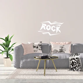 Sablio Samolepka na stenu: nápis Rock - 90x56 cm