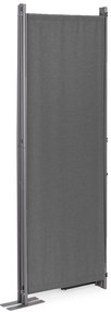MultiGarden Skladací 4-panelový paraván, zástena 167x216 cm - sivá MultiGarden
