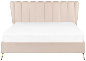 Manželská posteľ 160 cm Mirabell (béžová) (s roštom) (s USB portom). Vlastná spoľahlivá doprava až k Vám domov. 1081446