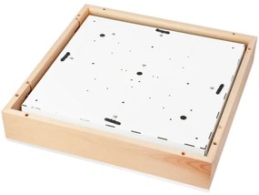 Stropné svietidlo NATURAL SQUARE 4xE27/15W/230V 48x48 cm borovica/biela