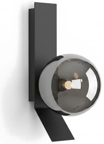 Toolight Toolight, nástenné svietidlo s dymovým sklom, 1xE27, APP1757-1W, čierna, OSW-04318