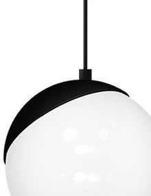 Závesné svietidlo Sfera, 1x biele sklenené tienidlo, b