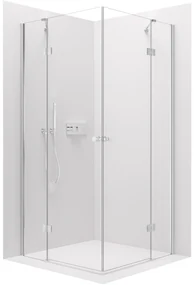 Cerano Marino Duo, sprchovací kút 120(dvere) x 100(dvere), 6mm číre sklo, chrómový profil, CER-CER-480235