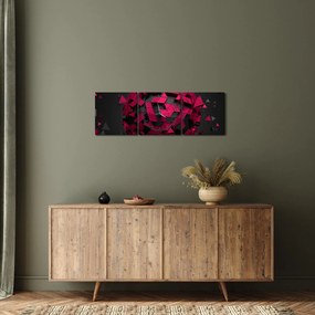 Obraz 3D abstrakcie (s hodinami) (90x30 cm)