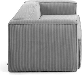 Sivá menčestrová pohovka 240 cm Blok – Kave Home