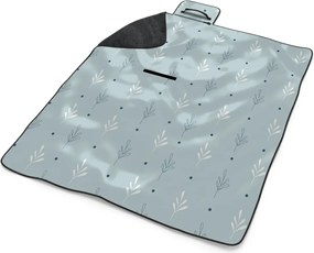 Sablio Plážová deka Modré a Biele lístky: 200x140 cm