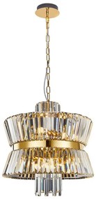 Luster na reťazi AURELIA 12xE14/40W/230V zlatá