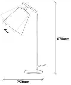 Stolová lampa Salihini mosadz