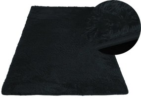 Plyšový koberec TOP - ČIERNY