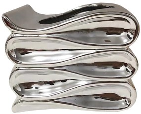 Kvetináč YS44172L Electroplating Effect 16x13,5x13 Silver