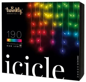 Twinkly TWI190STP-TEU - LED RGB Vonkajší vianočný záves 190xLED 11,5m IP44 Wi-Fi