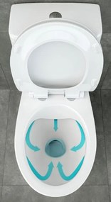 Cersanit Carsania II CleanOn WC kombi + pomaly padajúce sedátko, zadný odpad, 3/6L, K11-2340