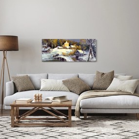 Obraz - Zimné mestečko (120x50 cm)