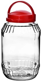 Sklenená nádoba na potraviny Basic Red 3,1l