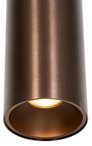 Dizajnové závesné svietidlo tmavá bronz - Tubo