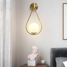 Toolight Toolight, nástenné svietidlo 1xE27, G094-1W, zlatá-biela, OSW-09719