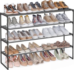 XXXLutz REGÁL NA TOPÁNKY, čierna, 117/72/30 cm Boxxx - Online Only drobný nábytok - 002543072601