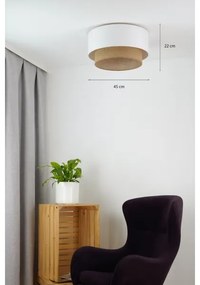 Duolla - Stropné svietidlo BOHO 1xE27/15W/230V pr. 45 cm biela/hnedá