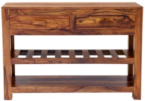 furniture-nabytek.cz - Konzolový stolík so šuplíkmi z dreva palisander 110x35x76