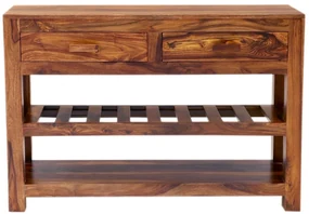 furniture-nabytek.cz - Konzolový stolík so šuplíkmi z dreva palisander 110x35x76