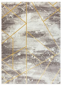 Koberec CORE 1818 Geometrický, slonová kosť / zlatý