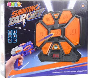 LEAN Toys Arkádová hra Gun Penové šípy Elektronický štít Counter