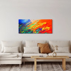 Obraz - Farebná abstrakcia (120x50 cm)