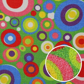 Spoltex, Detský metrážny koberec Candy 24, na mieru, šíře 4m, viacfarebná, filc, detská izba