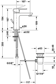 Duravit DC1023001046 - Umývadlová batéria + výpusť D-CODE matná čierna