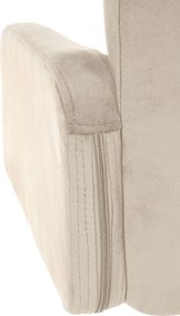 Barová stolička Los Angeles - zamat, chróm rám - krémová