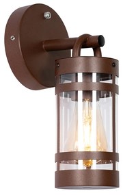 Vonkajšia nástenná lampa hrdzavohnedá IP44 so senzorom súmraku - Ruben